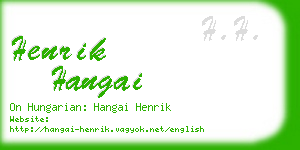 henrik hangai business card